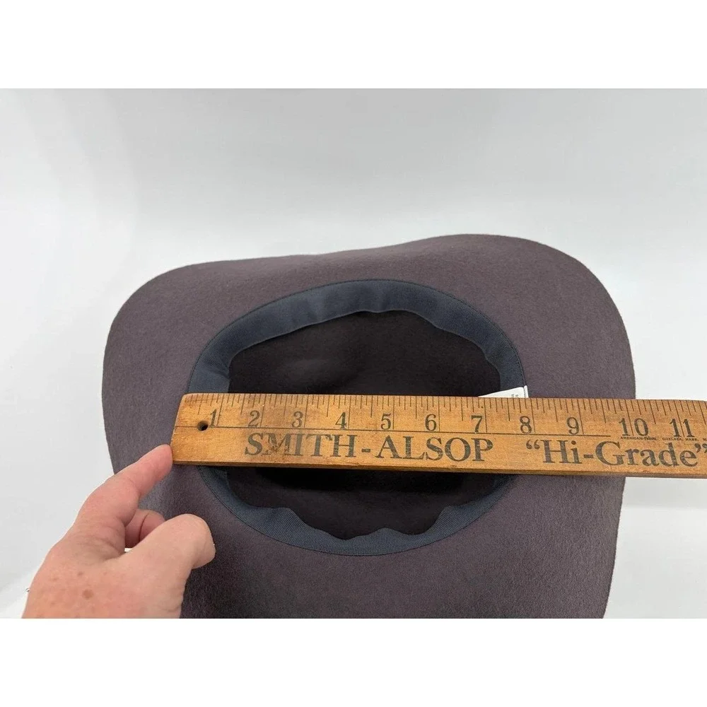 Wool Floppy Brim Fedora Hat, Gray Brown Boho, Women's Size OS, Pre-Owned
